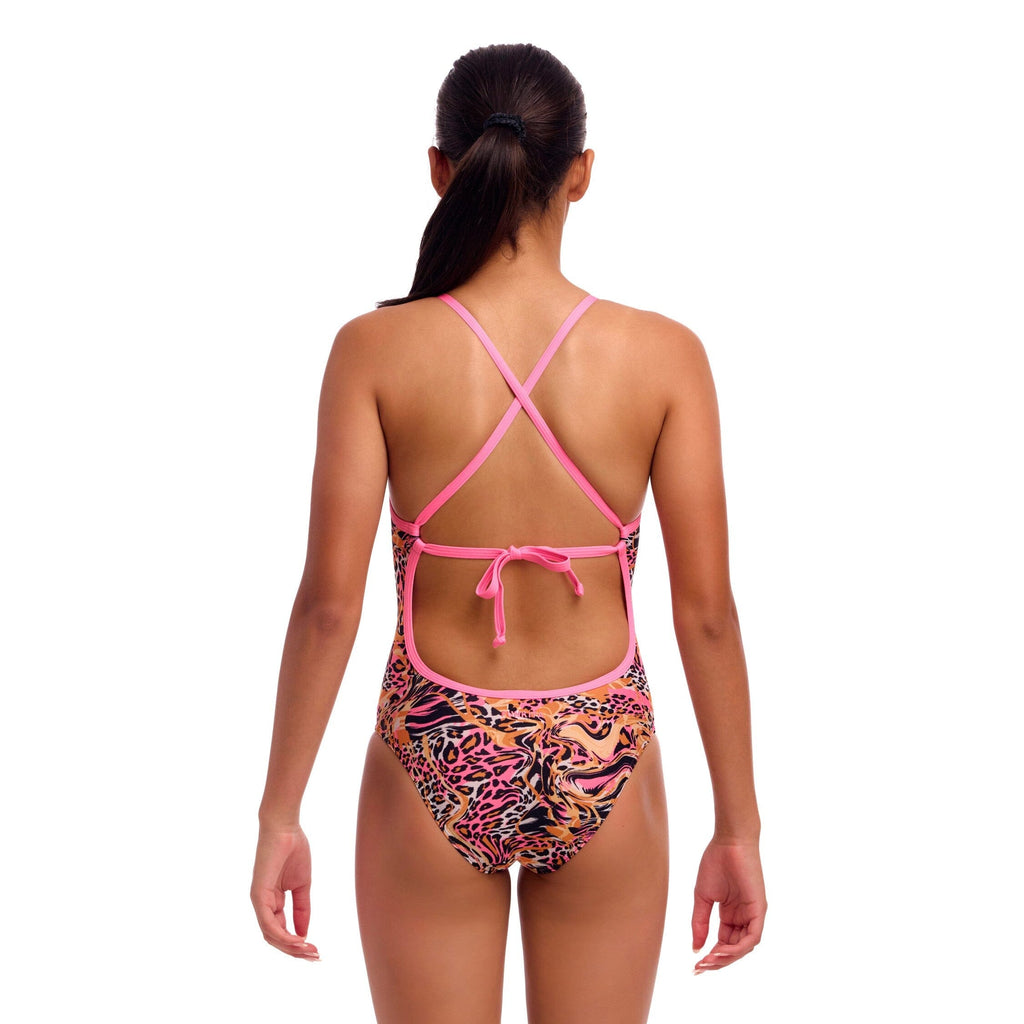 Funkita Tipsy Tiger Tie Me Tight Girl's Swimsuit - SwimPath