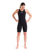 Arena Powerskin Carbon Air 3 Open Back Women's Kneeskin - Black Teal