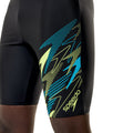 Speedo Boys Medley Logo Jammer - Black/Light Green