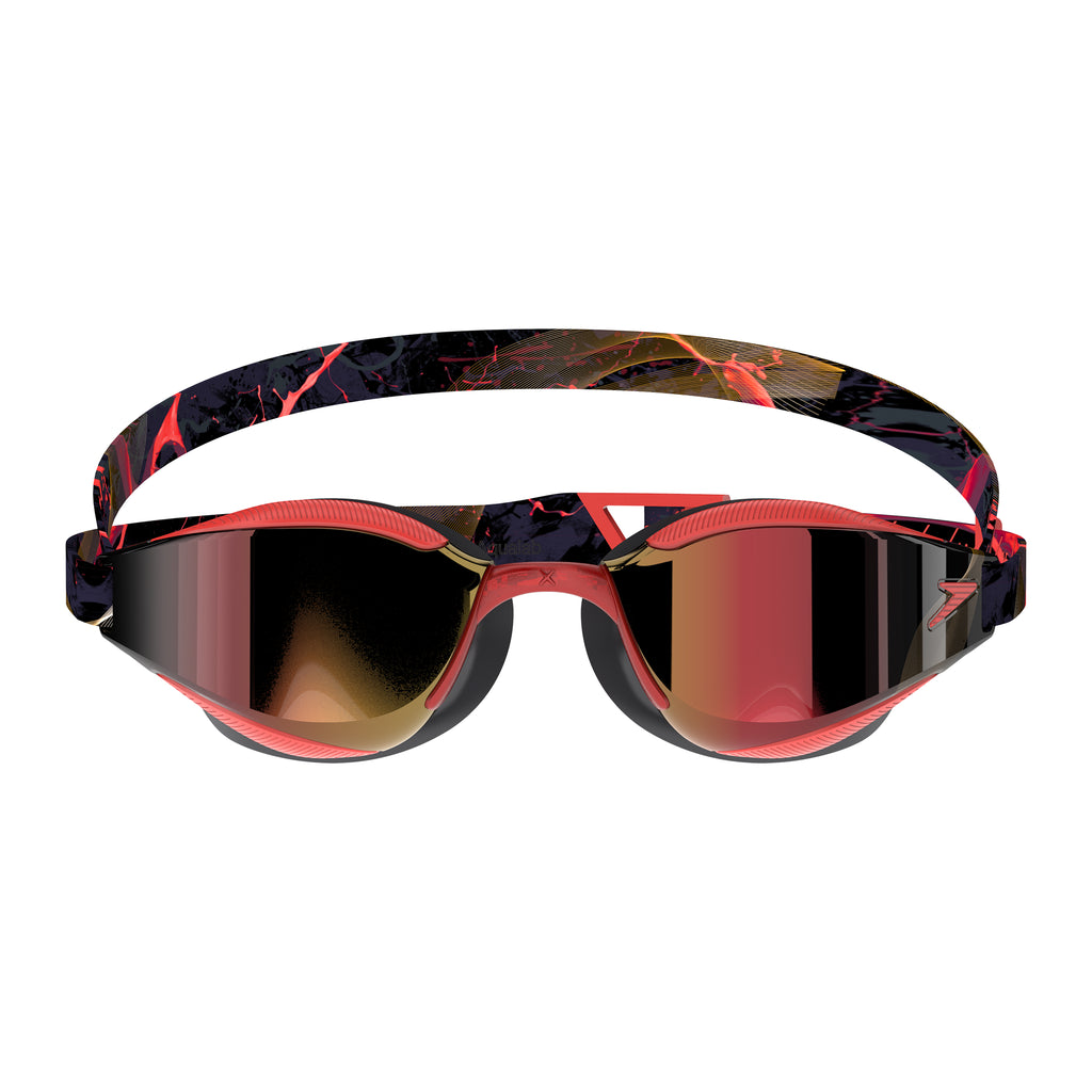 Speedo Hyper Elite Mirror Goggles - Black/Red