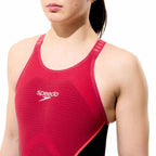 Speedo Fastskin LZR Pure Intent 2.0 Openback Women's Kneeskin - Black/Regal Red-Kneeskin-Speedo-SwimPath