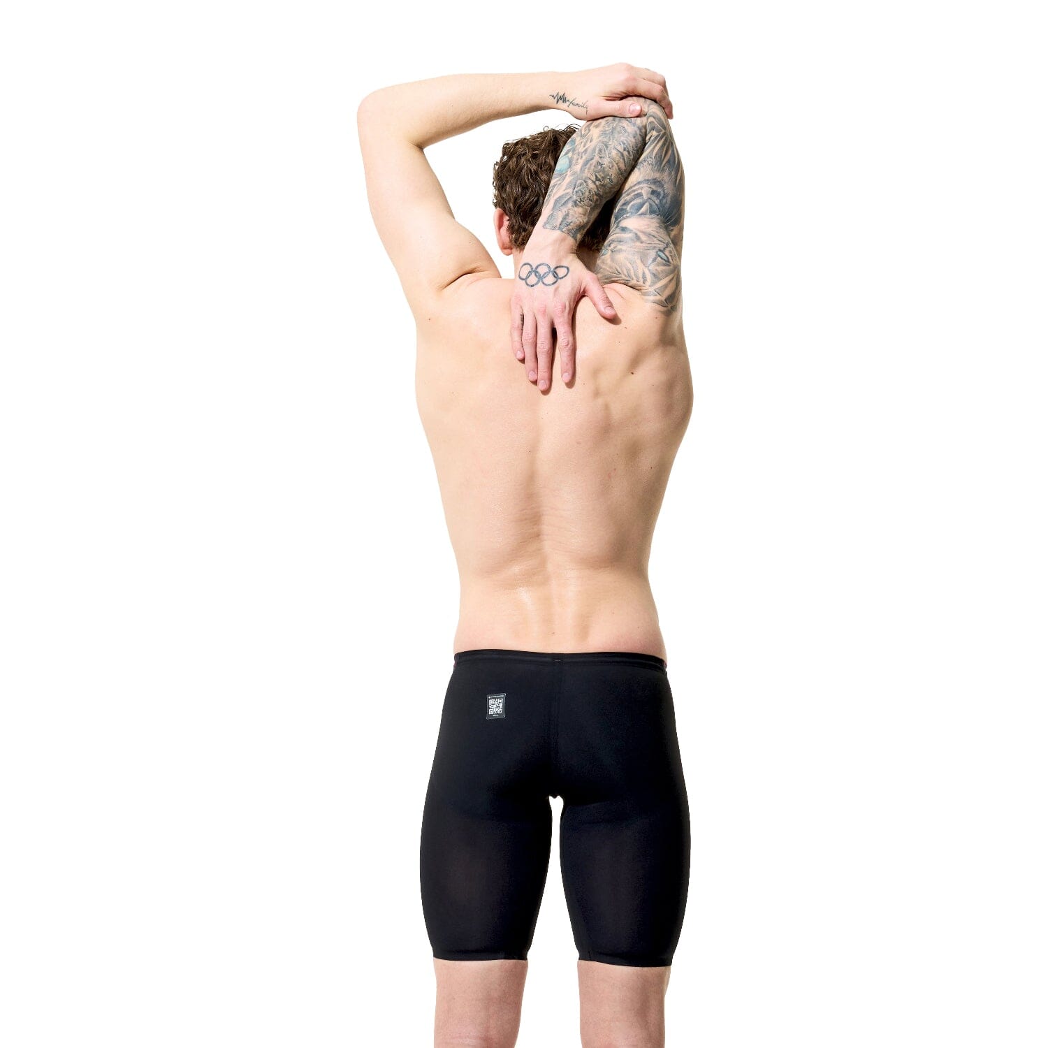 Speedo Fastskin LZR Pure Valor 2.0 Mens Jammers - Black Ember/Black-Jammers-Speedo-SwimPath