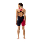 Speedo Womens Fastskin HyperPro Solid Openback Kneeskin - Black/Regal Red-Kneeskin-Speedo-SwimPath