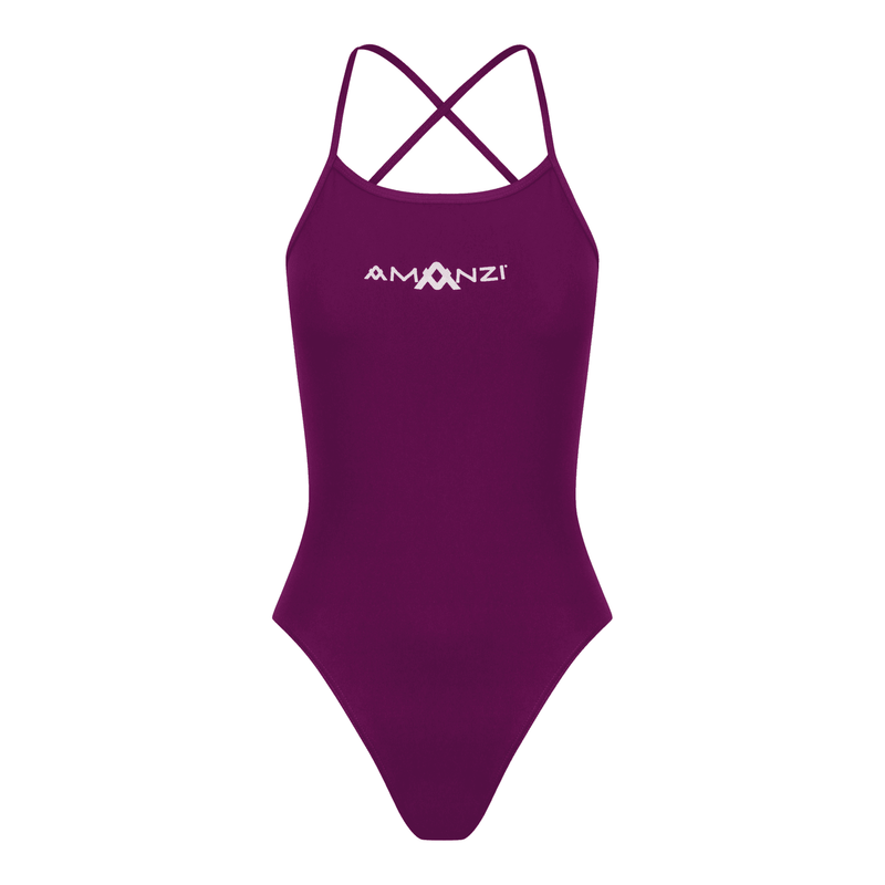 AMANZI Girls Tie-Back Swimsuit - Bordeaux-Swimsuit-Amanzi-SwimPath