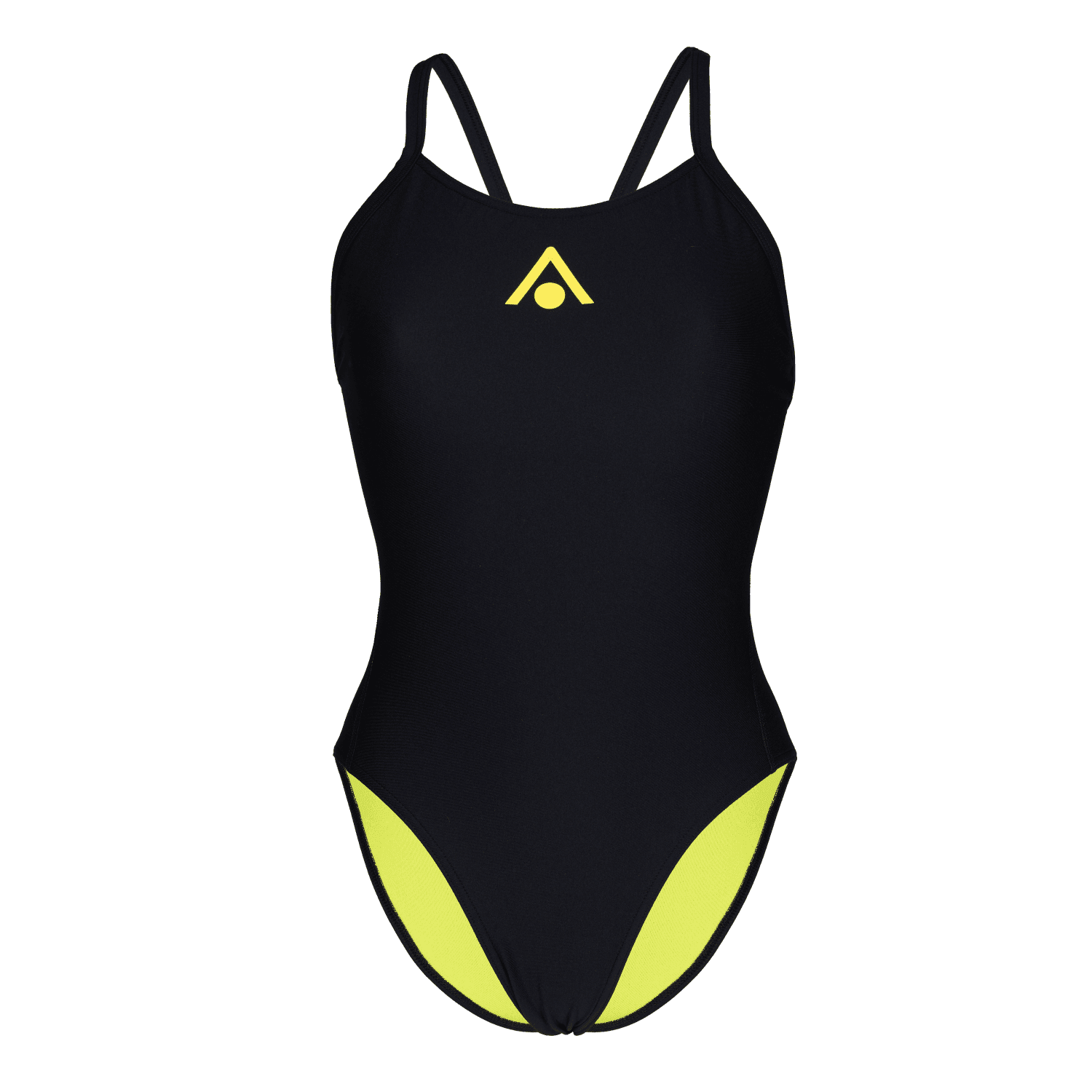Aqua Sphere Essentials Tie Back Women's Swimsuit - Black/Yellow-Swimsuit-Aqua Sphere-SwimPath