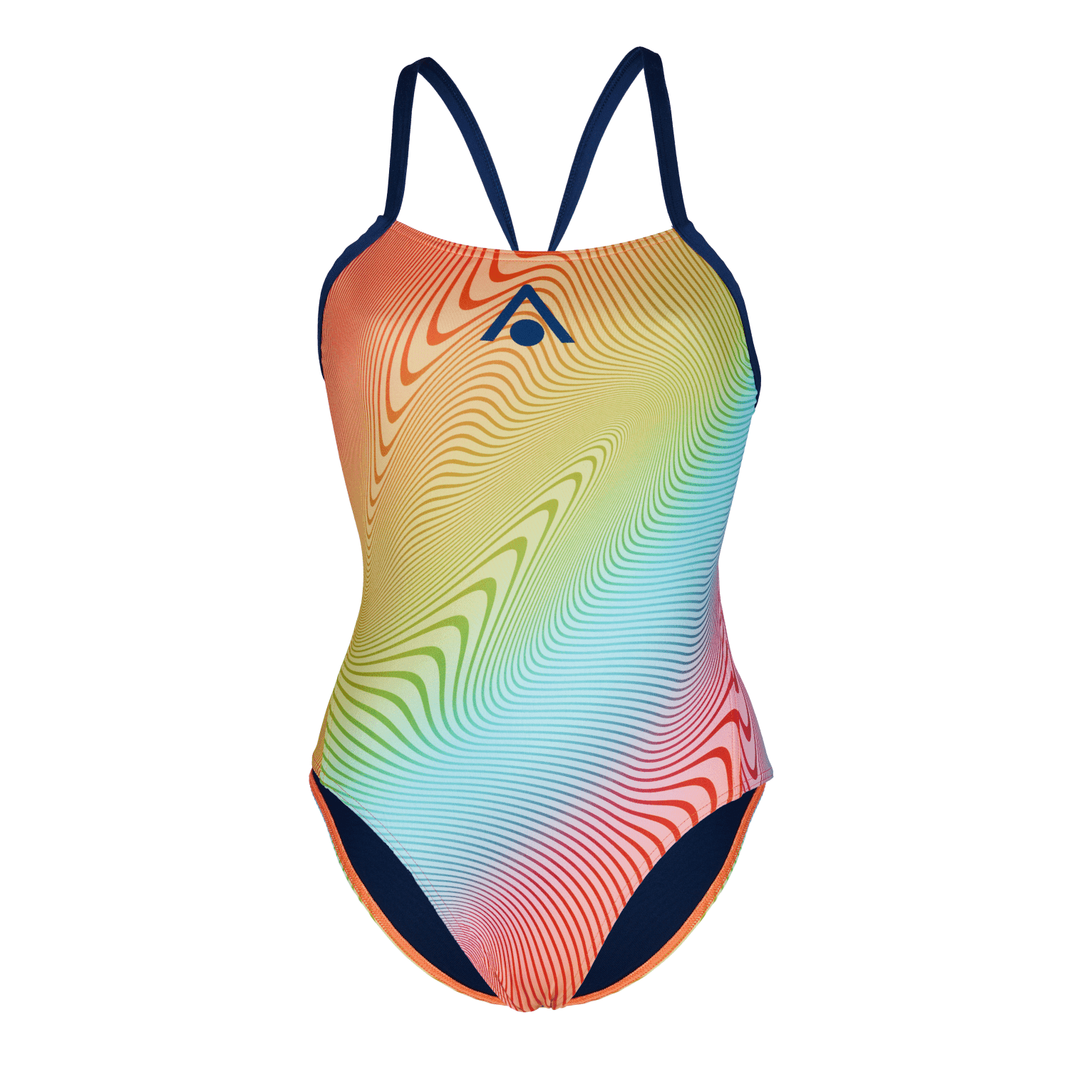 Aqua Sphere Essentials Tie Back Women's Swimsuit - Multi/Orange-Swimsuit-Aqua Sphere-SwimPath