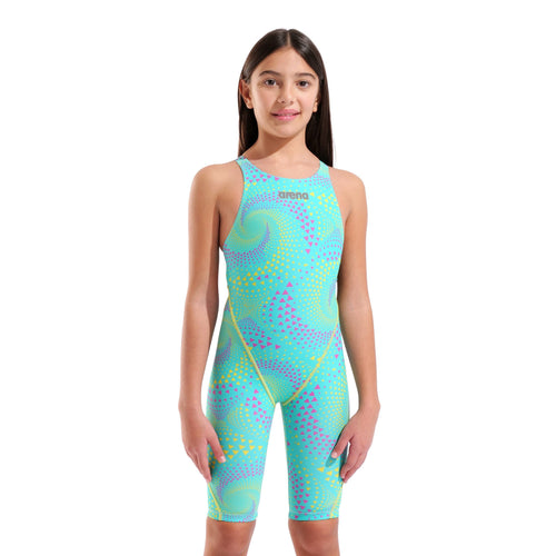 Arena Powerskin ST NEXT Girls Kneeskin Limited Edition - FireFlow Seaglass-Kneeskin-Arena-SwimPath