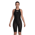 Arena Powerskin ST NEXT Junior Girls Open Back Kneeskin - Black-Kneeskin-Arena-SwimPath