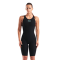 Arena Powerskin Veloce Open Back Women's Kneeskin - Black/Teal-Kneeskin-Arena-SwimPath