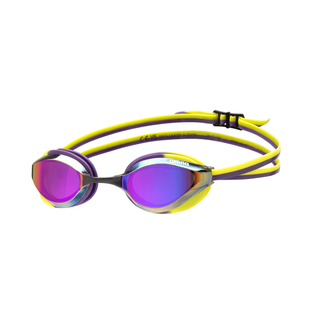 Arena Python Mirror Goggles - Violet/Plum/Lime – SwimPath