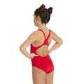 Arena Solid Swim Pro Girl's Swimsuit - Red/White-Swimsuit-Arena-SwimPath