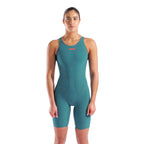 Arena Womens Powerskin Impulso Openback Jade Aura Limited Edition Kneesuit - Biscay Bay/Cherry-Kneeskin-Arena-SwimPath