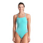 Arena Womens Team Swimsuit Challenge Solid - Water/Pink-Swimsuit-Arena-SwimPath