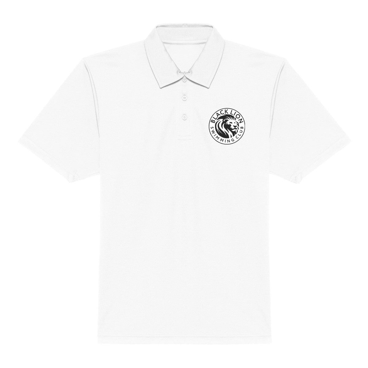 Black Lion Swimming Club Polo Shirt - White-Team Kit-Black Lion-SwimPath