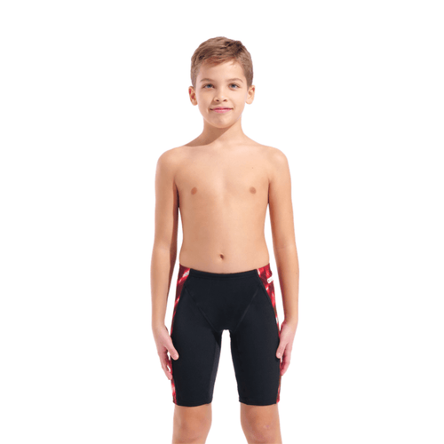 Arena Boys Wave Swim Jammer - Black/Red-Training Jammers-Arena-SwimPath