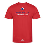 Bristol Henleaze Swimming Club Viking Bobcats Team T-Shirt - Fire Red