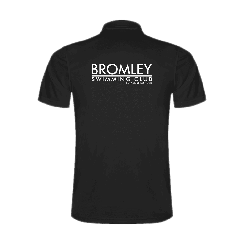 Bromley Swimming Club Coach Cotton Polo Shirt - Black-Team Kit-Bromley Swimming Club-SwimPath