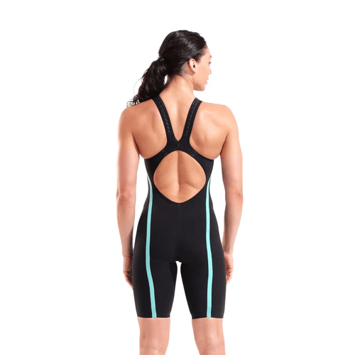 Arena Powerskin Carbon Air 3 Open Back Women's Kneeskin - Black Teal-Kneeskin-Arena-SwimPath