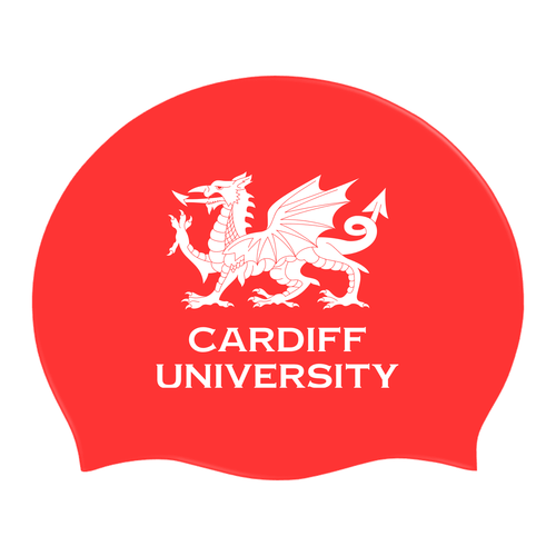 Cardiff University Silicone Suede Swimming Cap - Red-Team Kit-Cardiff University-SwimPath