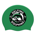 Delting Dolphins ASC Silicone Suede Swimming Cap - Green-Team Kit-Delting Dolphins-SwimPath