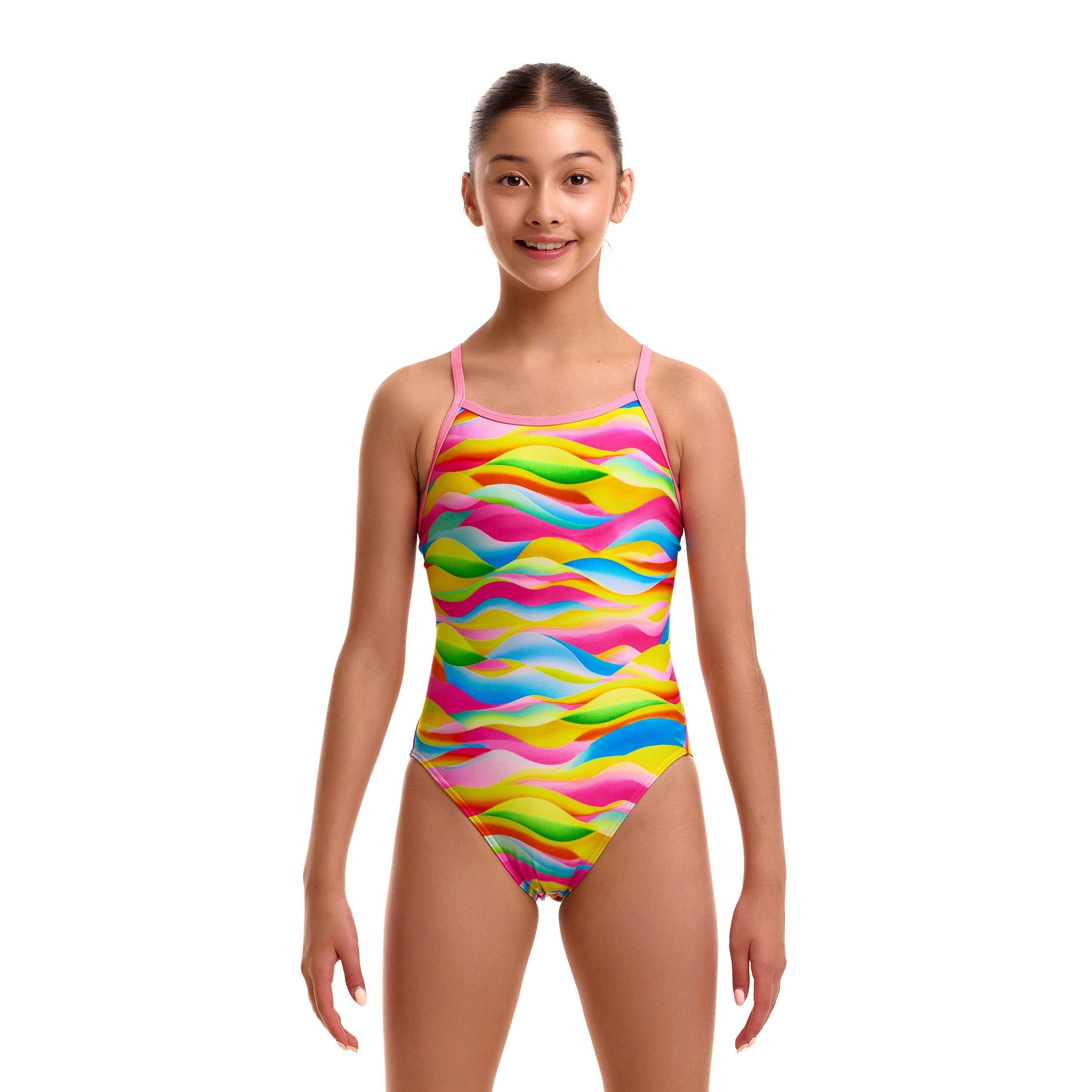 Funkita Maybe Wavy Single Strap Girls Swimsuit-Swimsuit-Funkita-SwimPath