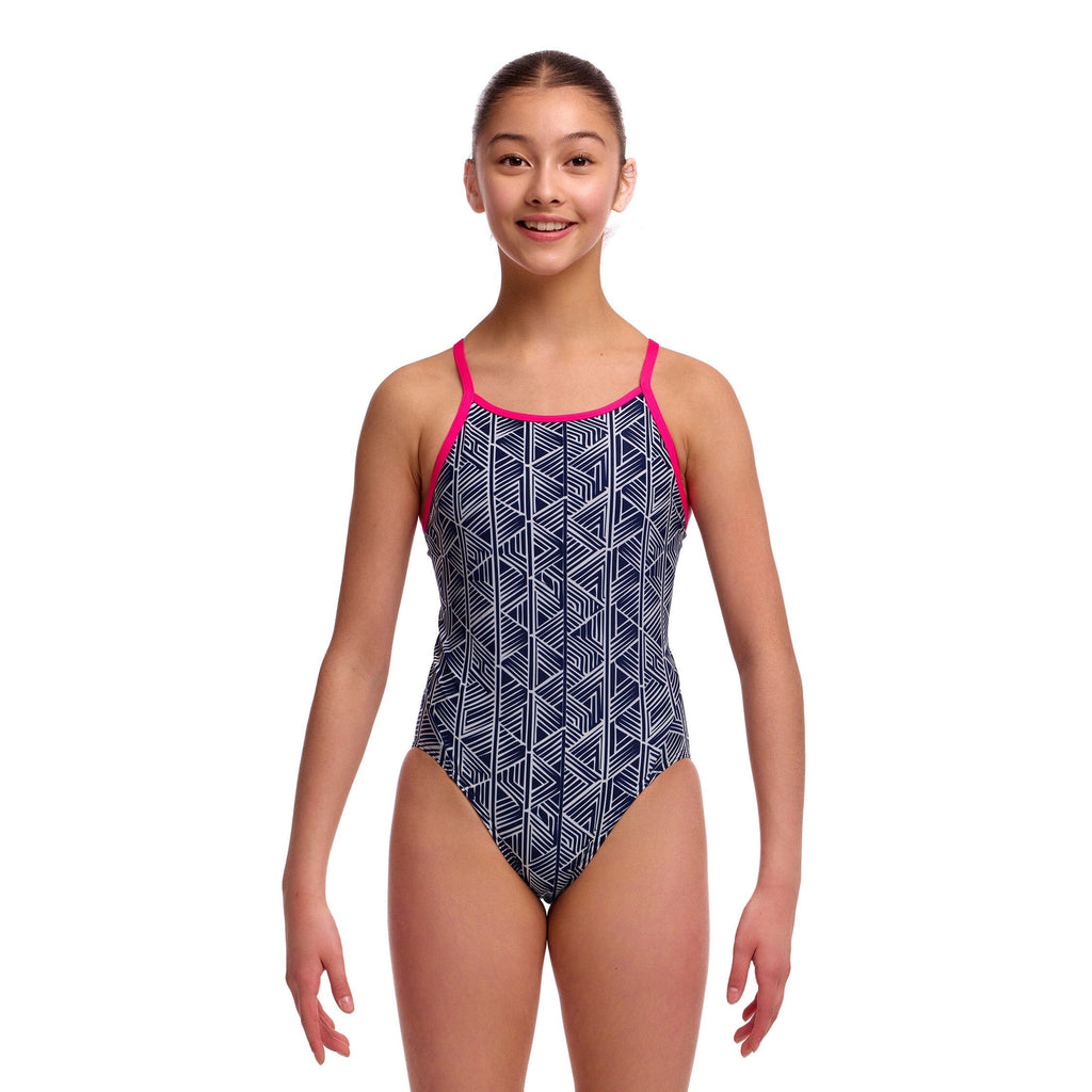 Funkita Stickler Diamond Back Girl's Swimsuit-Swimsuit-Funkita-SwimPath
