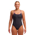 Funkita Pin Stripe Diamond Back Swim Secure Ladies Swimsuit-Swimsuit-Funkita-SwimPath
