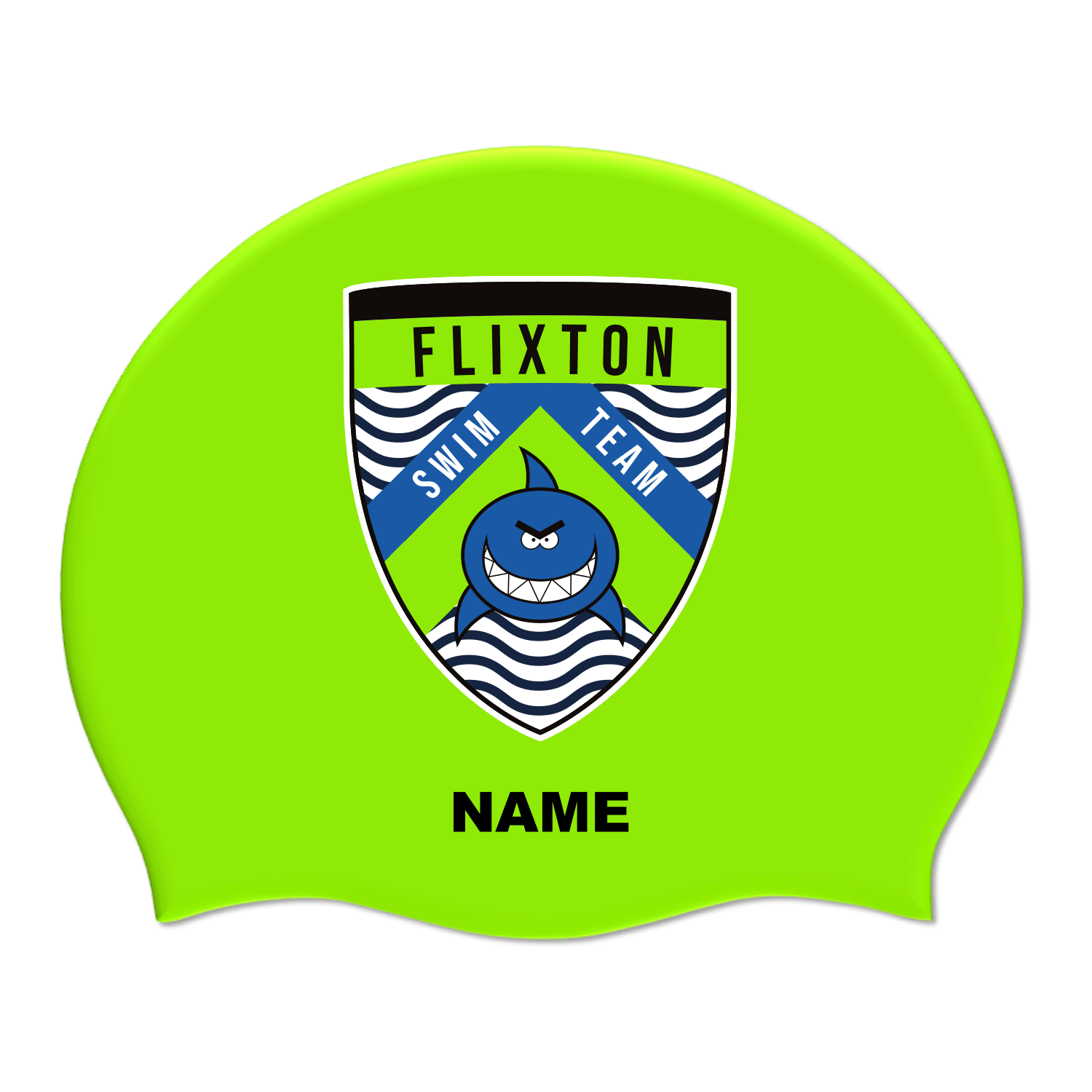 Flixton Swimming Club Team Named Silicone Suede Swimming Cap-Team Kit-Flixton-SwimPath