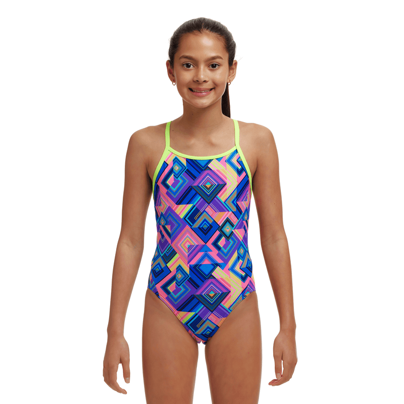 Funkita Be Square Diamond Back Girls Swimsuit-Swimsuit-Funkita-SwimPath