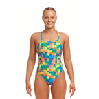 Funkita Blocked Dotty Tie Me Tight Ladies Swimsuit-Swimsuit-Funkita-SwimPath