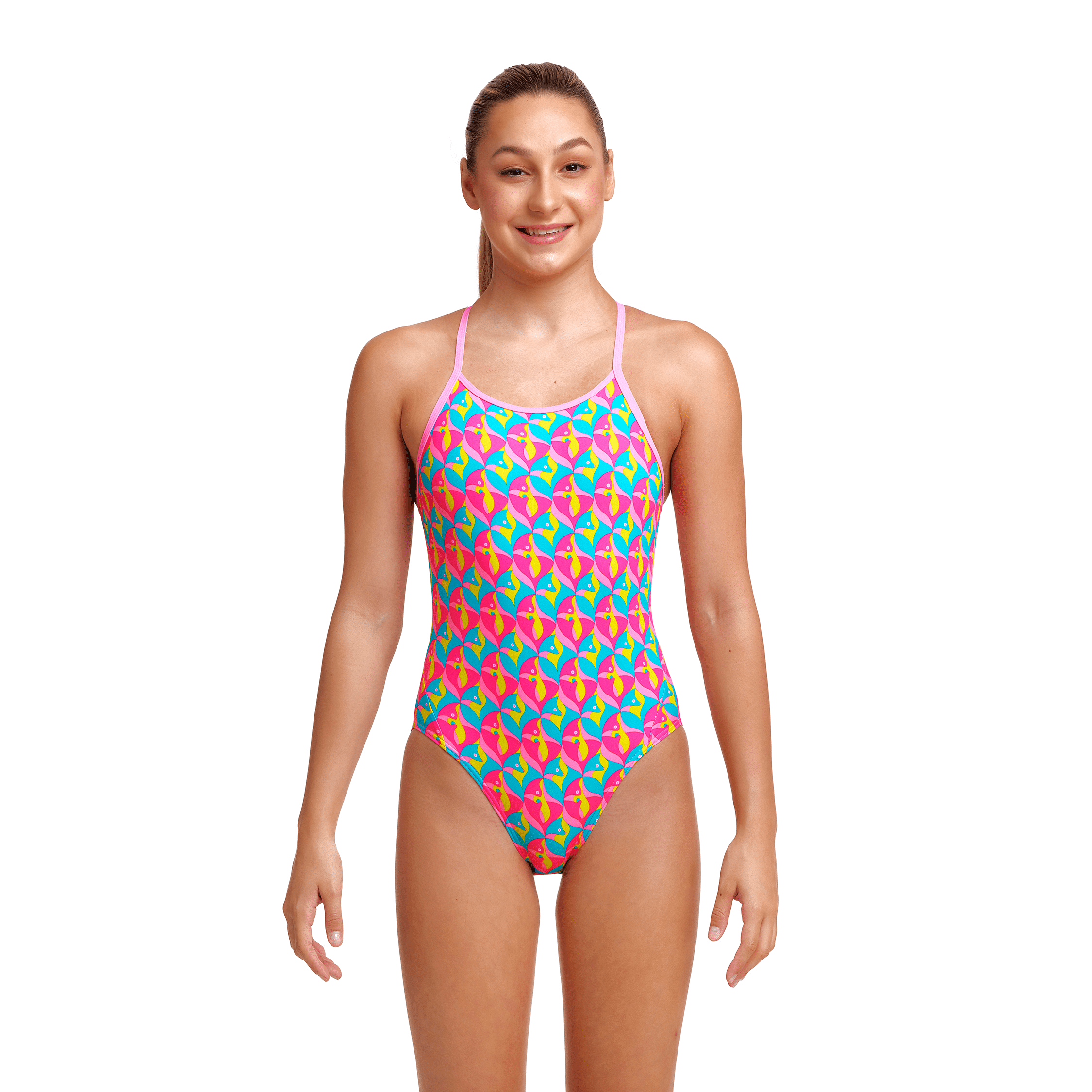 Funkita Foxy Friends Girl's Diamond Back One Piece Swimsuit-Swimsuit-Funkita-SwimPath