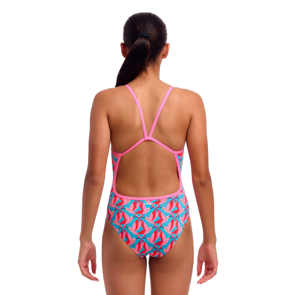 Funkita Hummy Bunny Single Strap Girls Swimsuit-Swimsuit-Funkita-SwimPath