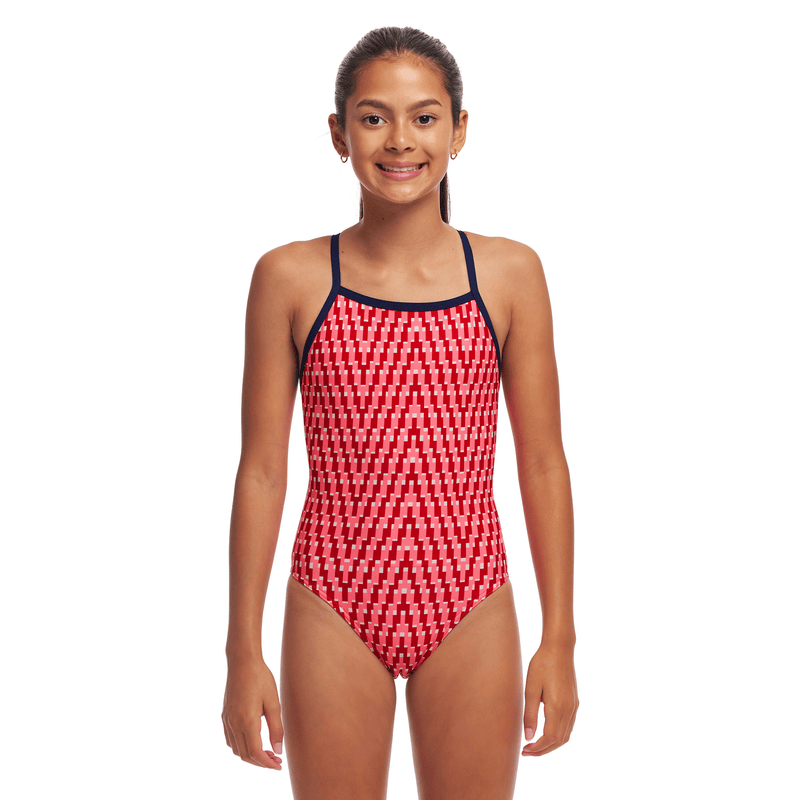 Funkita Red Head Tie Me Tight Girls Swimsuit
