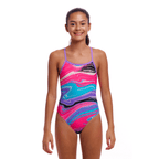 Funkita Sweetest Swirl Single Strap Girls Swimsuit-Swimsuit-Funkita-SwimPath