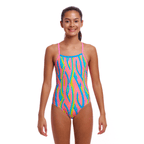 Funkita Swirly Straws Strapped In Girls Swimsuit-Swimsuit-Funkita-SwimPath