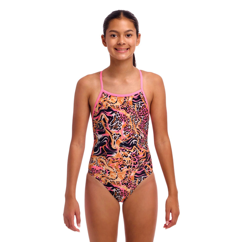 Funkita Tipsy Tiger Tie Me Tight Girl's Swimsuit-Swimsuit-Funkita-SwimPath