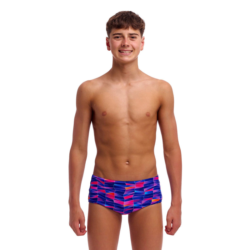 Funky Trunks Warped Waves Boy's Sidewinder Trunks-Briefs-Funky Trunks-SwimPath