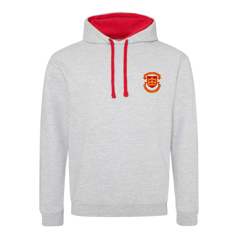 Gloucester County ASA County Championships 2026 Hoodie - Heather Grey / Fire Red-Event-Gloucester-SwimPath