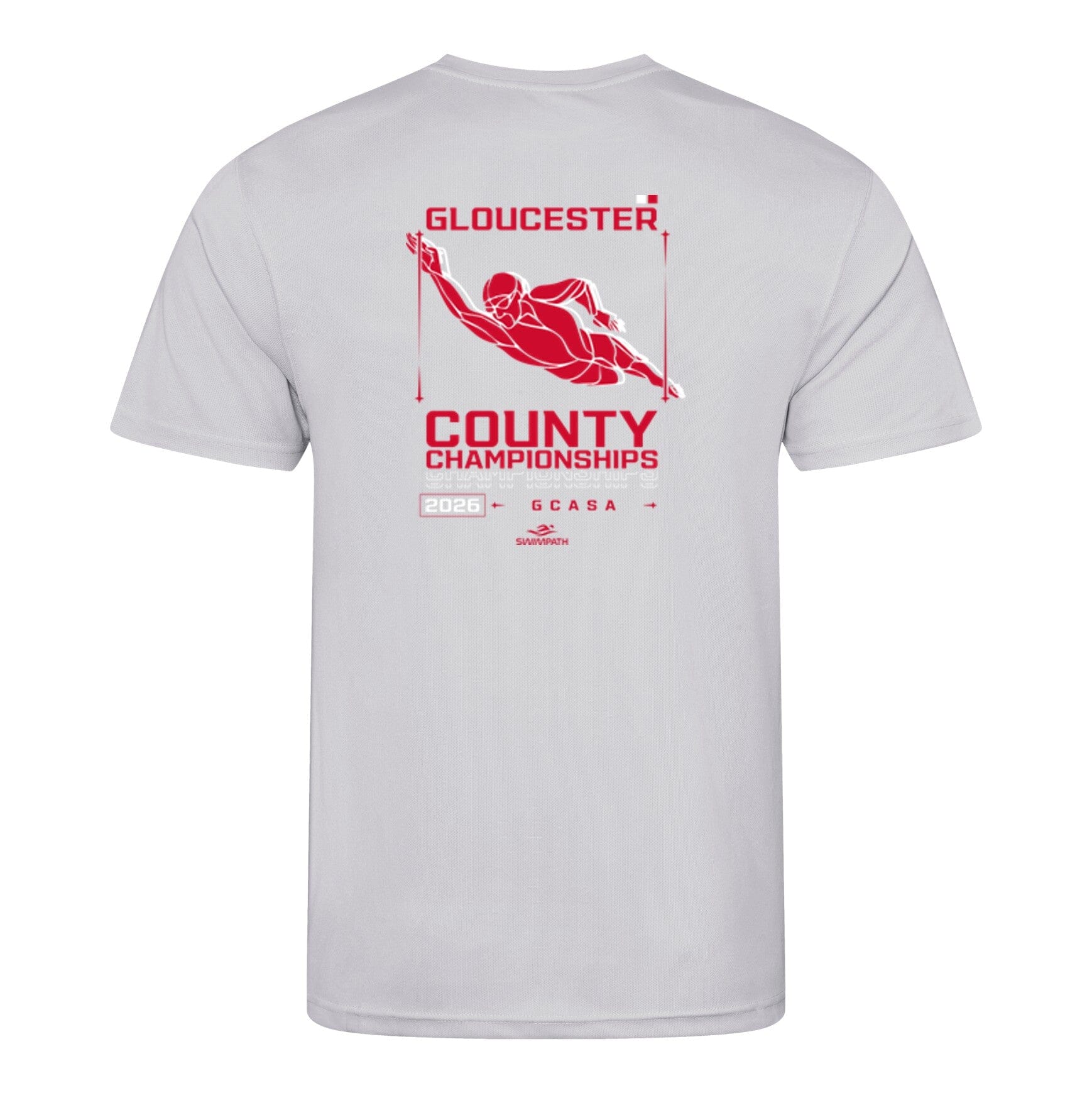 Gloucester County ASA County Championships 2026 T-Shirt - Heather Grey-Event-Gloucester-SwimPath