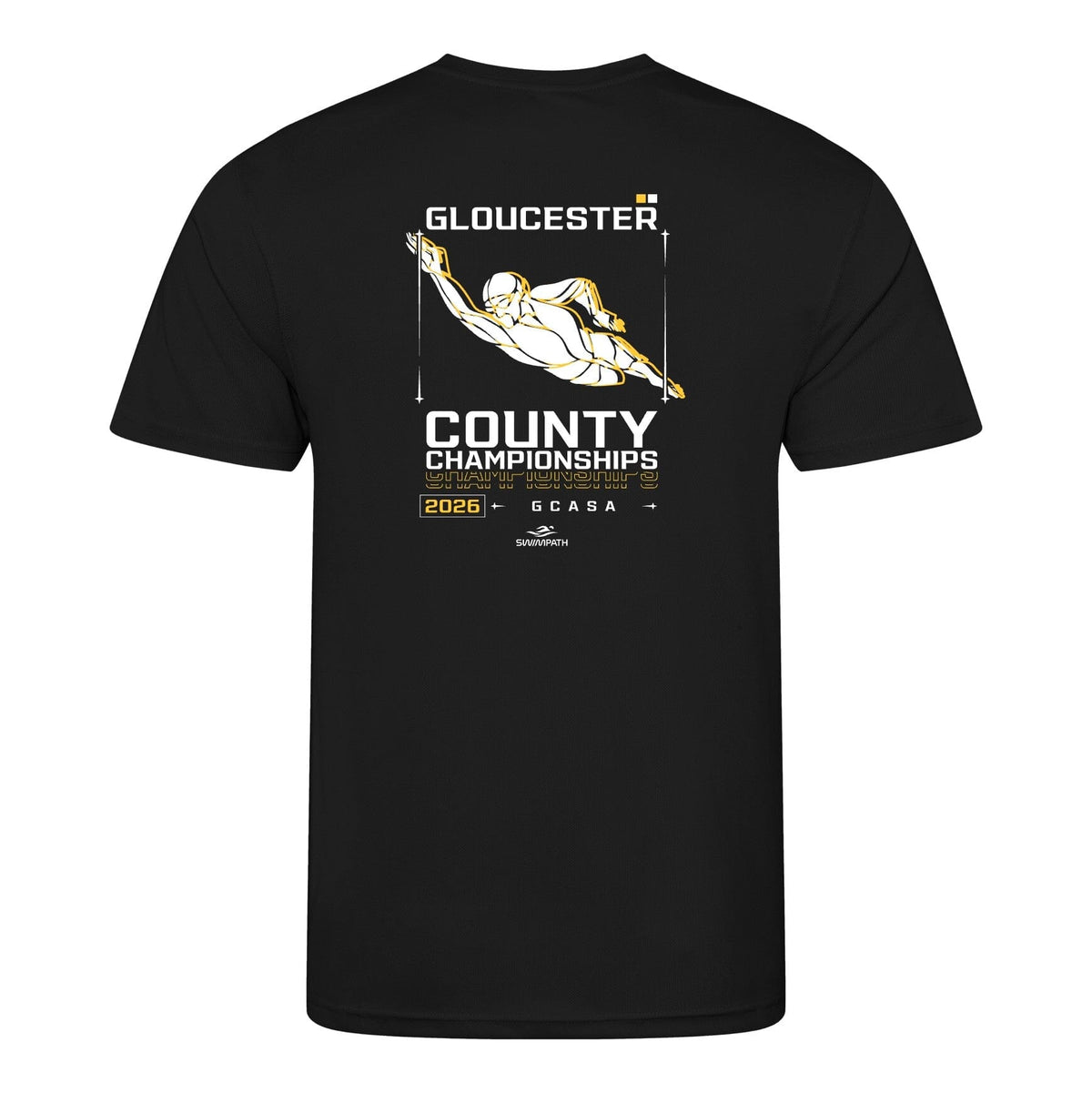 Gloucester County ASA County Championships 2026 T-Shirt - Jet Black-Event-Gloucester-SwimPath