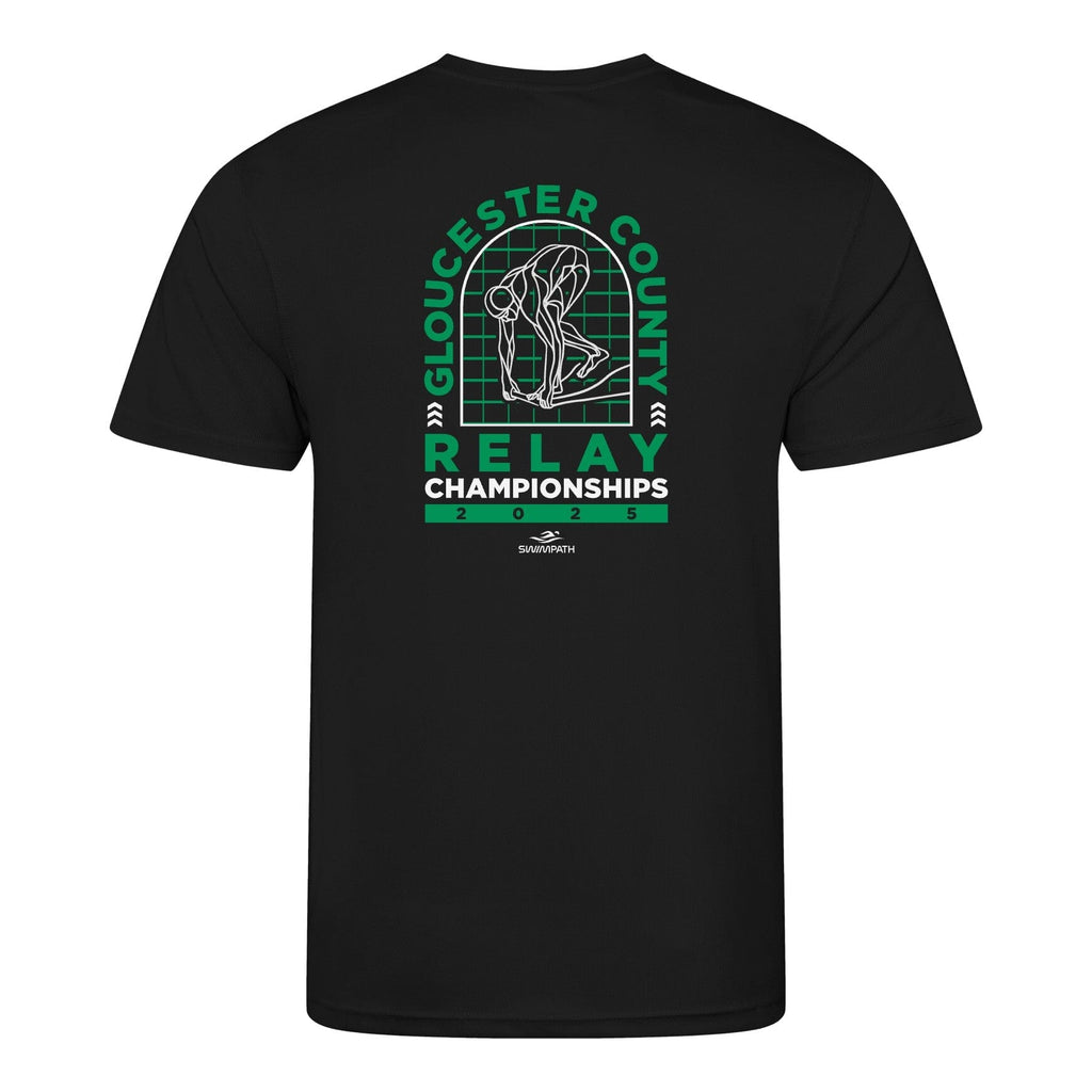 Gloucester County ASA Relay Championships 2025 T-Shirt - Jet Black-Event-Gloucester-SwimPath