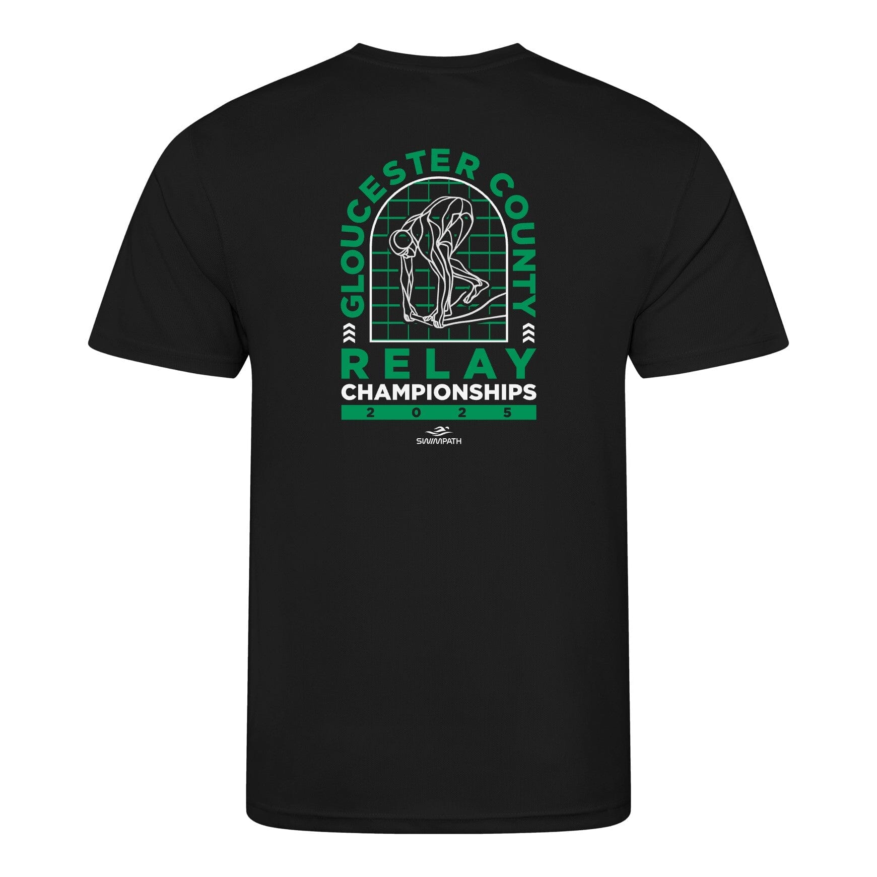 Gloucester County ASA Relay Championships 2025 T-Shirt - Jet Black-Event-Gloucester-SwimPath