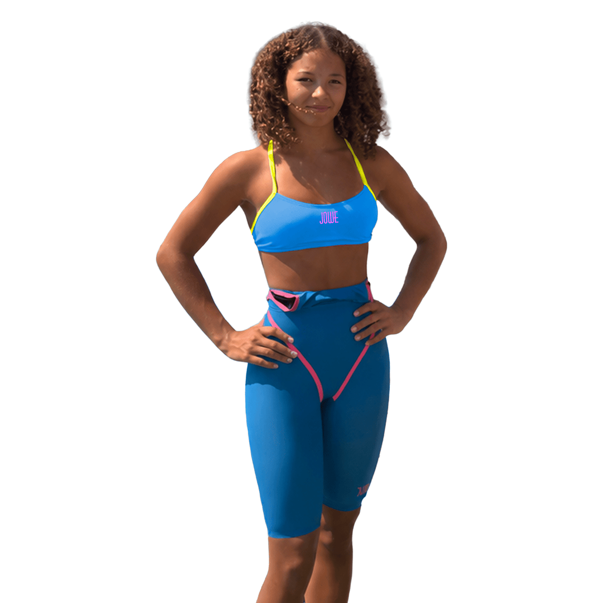 Jowe Women's Bikini Top - Aquarius/Marigold