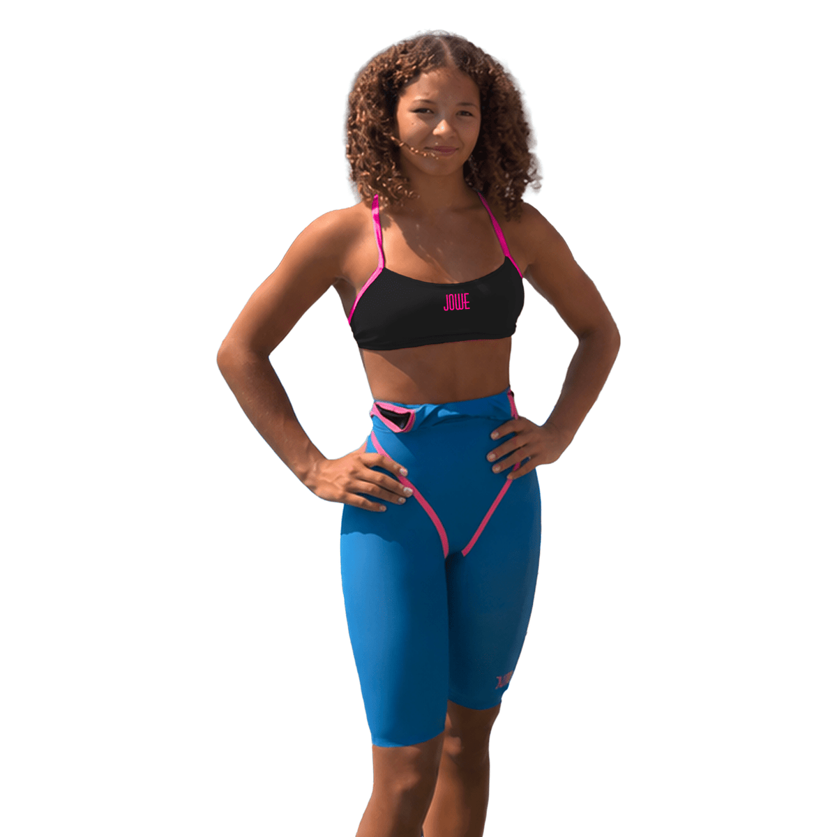 Jowe Women's Bikini Top - Nero/Game Pink