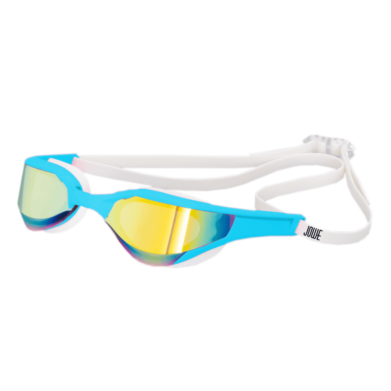 Jowe Breakout Mirrored Racing Goggles - Light Blue/Gold-Goggles-Jowe-SwimPath