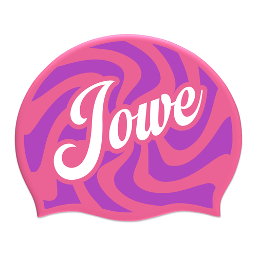 Jowe Sweet Swirl Silicone Suede Swimming Cap - Pink-Swimming Caps-Jowe-SwimPath