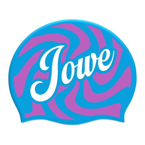Jowe Sweet Swirl Silicone Suede Swimming Cap - Sky Blue-Swimming Caps-Jowe-SwimPath