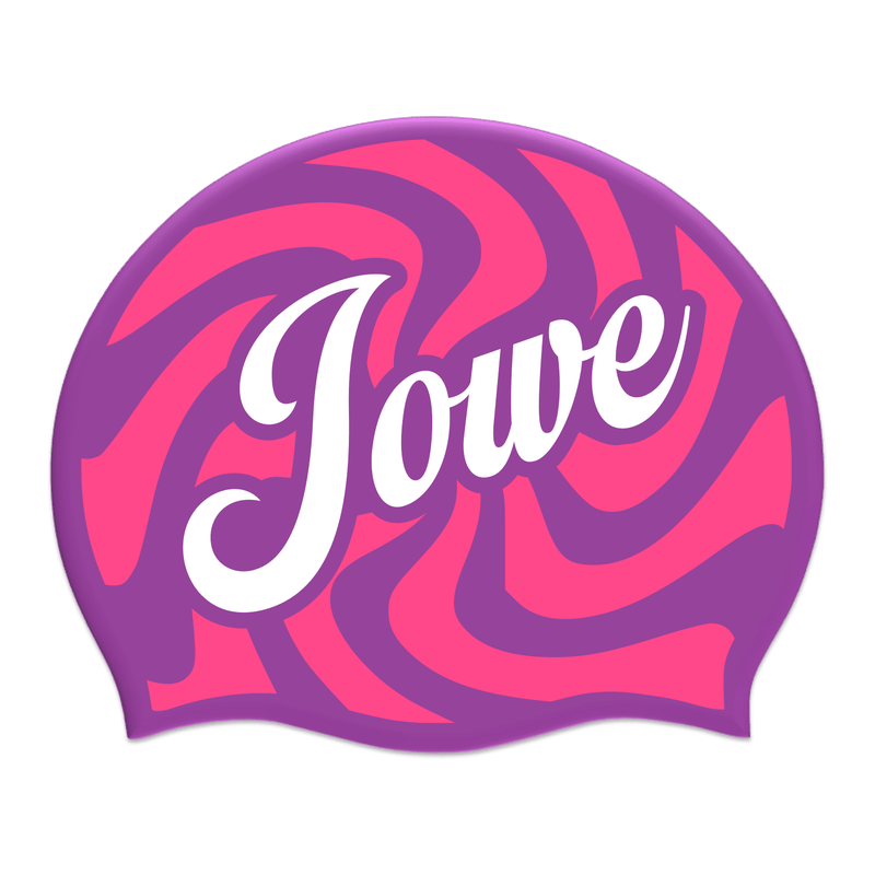 Jowe Sweet Swirl Silicone Suede Swimming Cap - Violet-Swimming Caps-Jowe-SwimPath