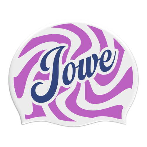 Jowe Sweet Swirl Silicone Suede Swimming Cap - White-Swimming Caps-Jowe-SwimPath