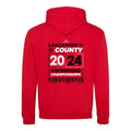 Lancashire County ASA County Championships 2024 Hoodie - Fire Red/Arctic White-Event-Lancashire-SwimPath